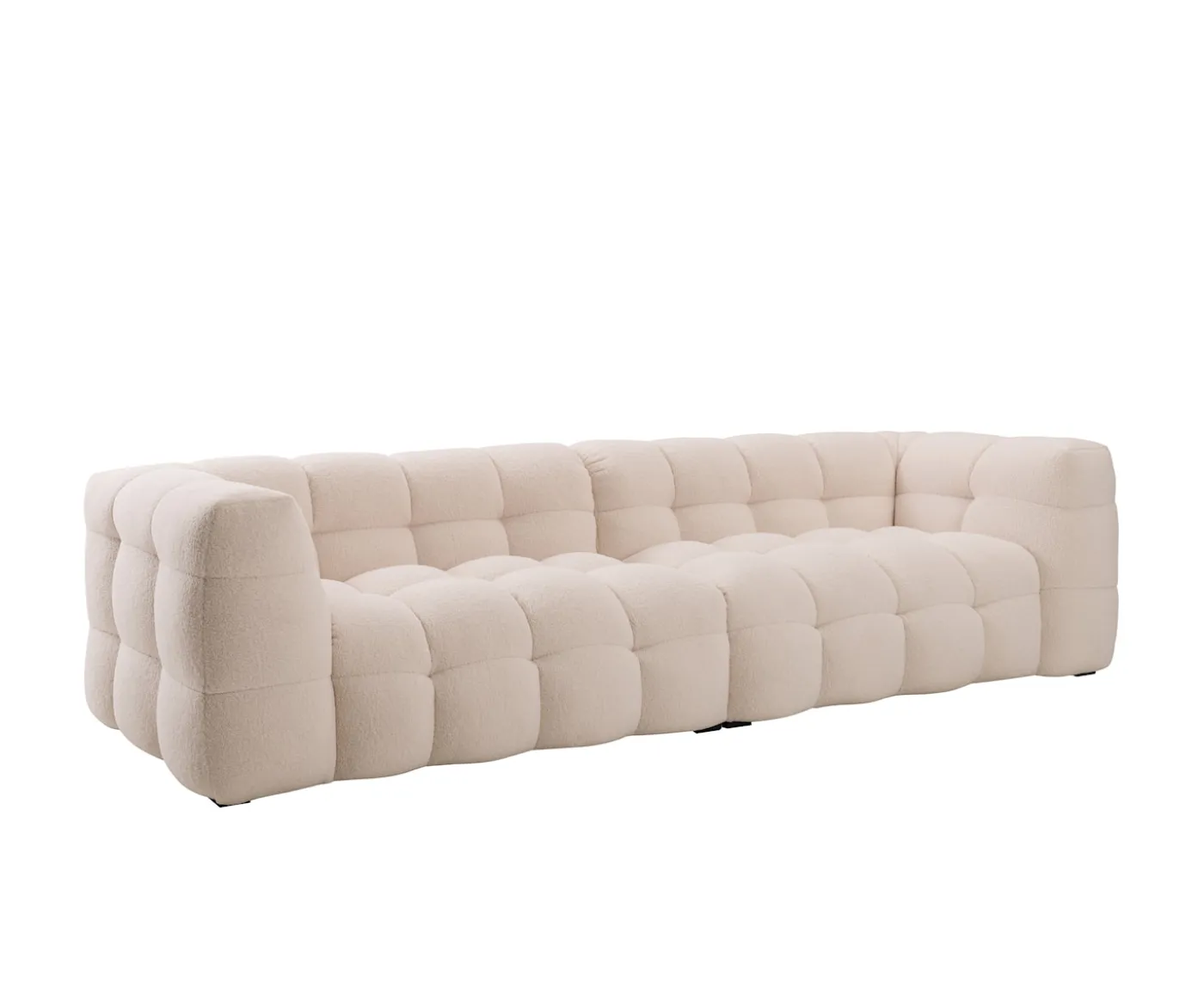 Sleepo Collection Billie 4-sits Soffa Creme Teddy 282cm