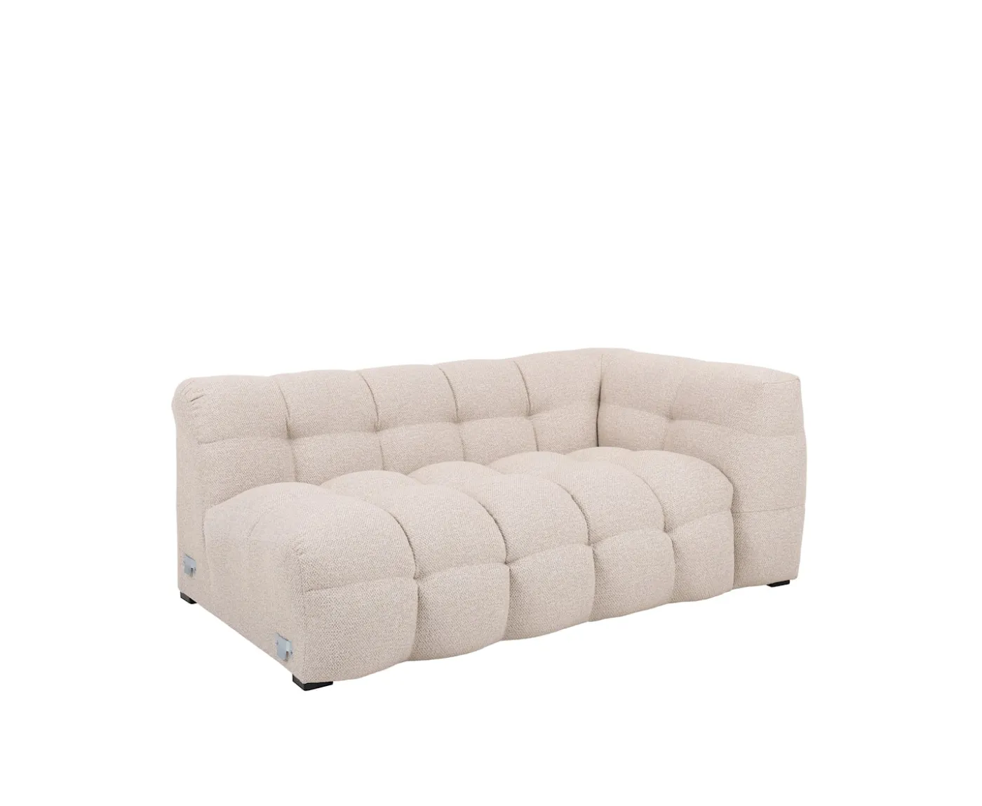 Sleepo Collection Billie 2-sits Soffmodul Höger Armstöd Beige Bouclé 174cm