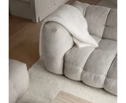 Sleepo Collection Billie 2-sits Soffmodul Höger Armstöd Beige Bouclé 174cm