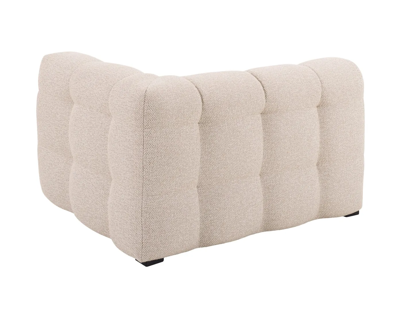 Sleepo Collection Billie 1-sits Soffmodul Höger Armstöd Beige Bouclé 118cm
