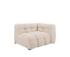Sleepo Collection Billie 1-sits Soffmodul Höger Armstöd Beige Bouclé 118cm