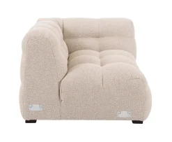 Sleepo Collection Billie 1-sits Soffmodul Höger Armstöd Beige Bouclé 118cm