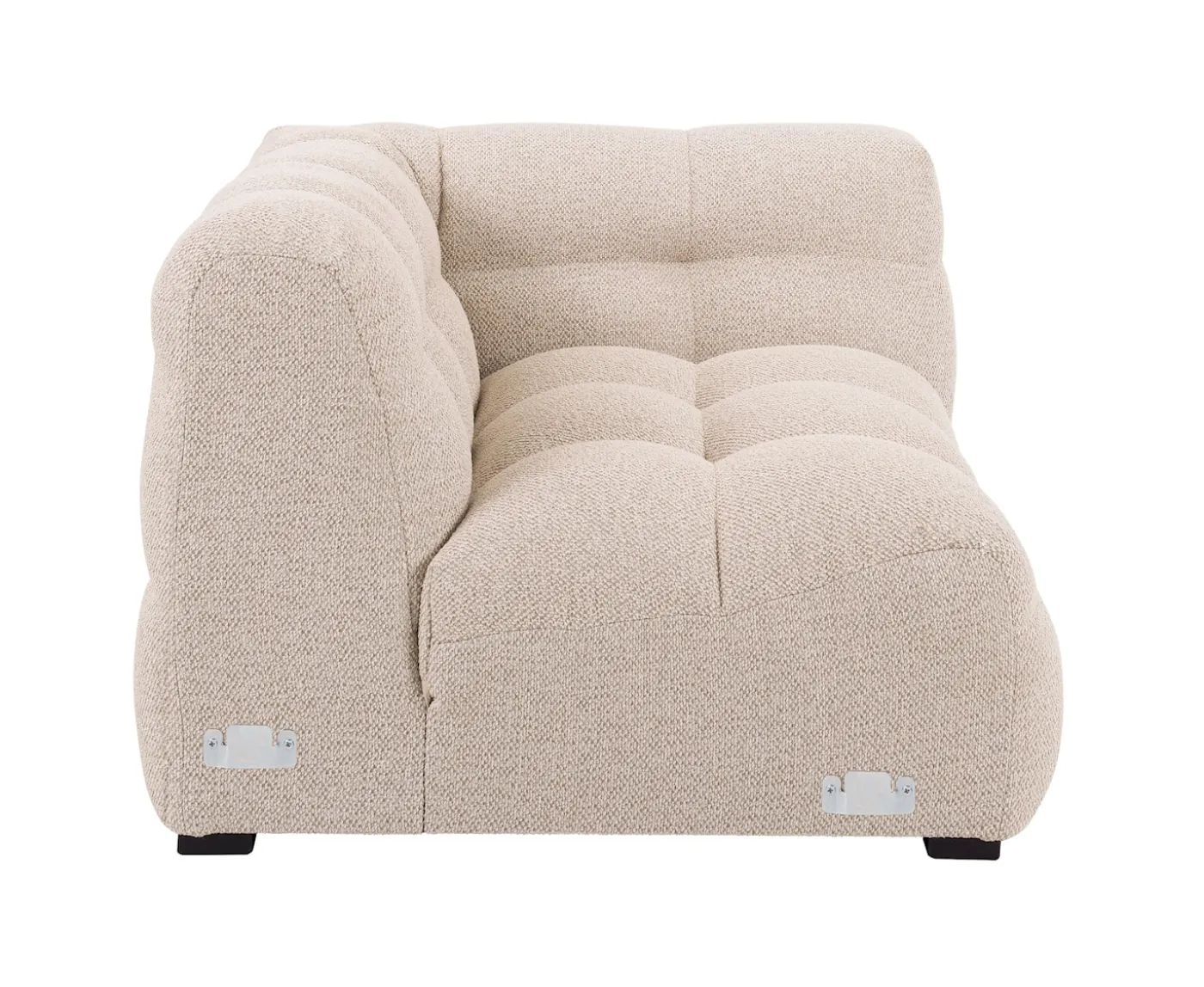 Sleepo Collection Billie 1-sits Soffmodul Höger Armstöd Beige Bouclé 118cm