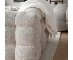 Sleepo Collection Billie 1-sits Soffmodul Höger Armstöd Beige Bouclé 118cm