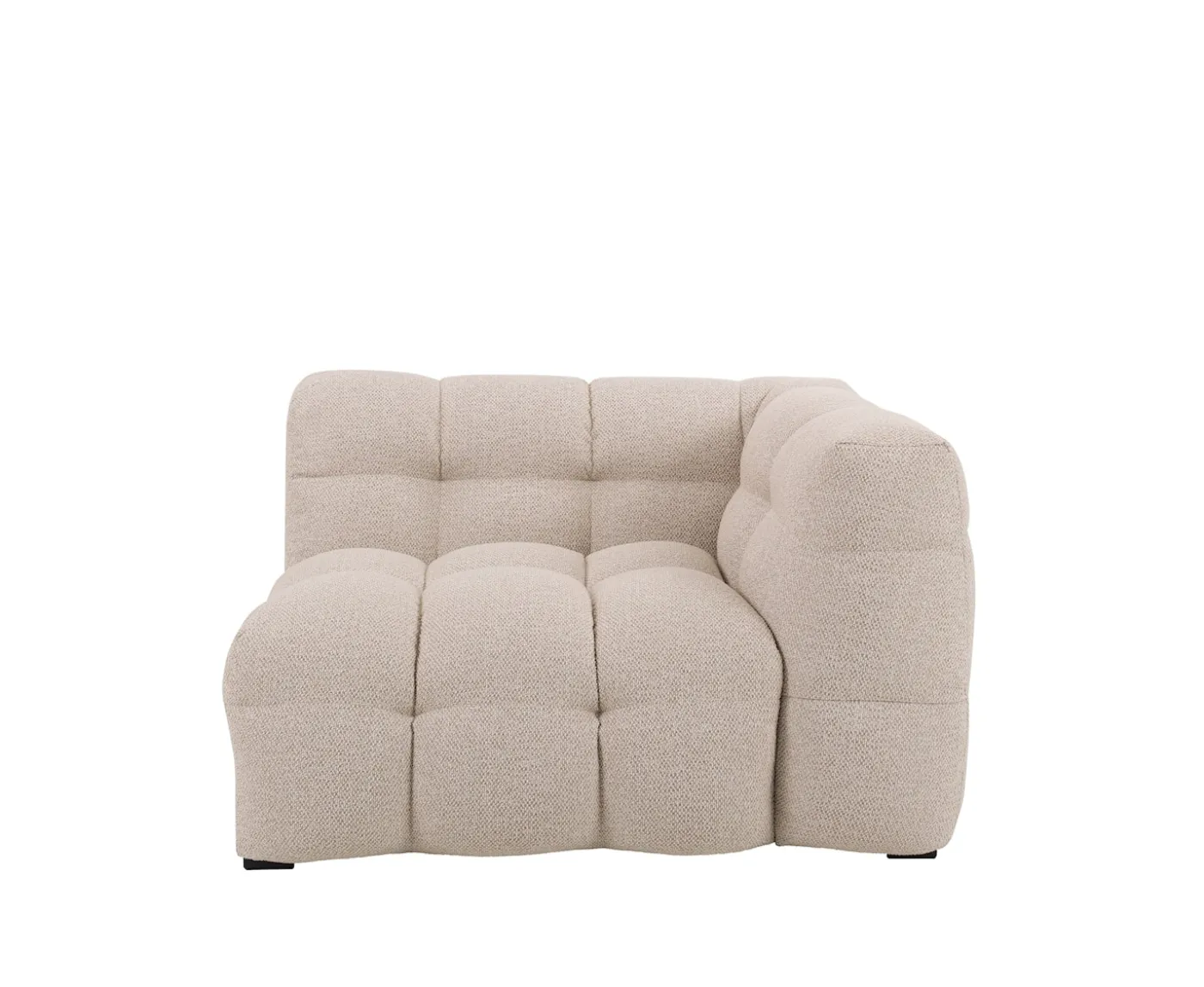 Sleepo Collection Billie 1-sits Soffmodul Höger Armstöd Beige Bouclé 118cm