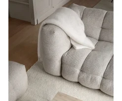 Sleepo Collection Billie 1-sits Soffmodul Höger Armstöd Beige Bouclé 118cm