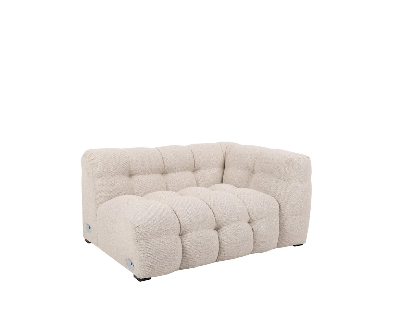 Sleepo Collection Billie 1.5-sits Soffmodul Höger Armstöd Beige Bouclé 141cm