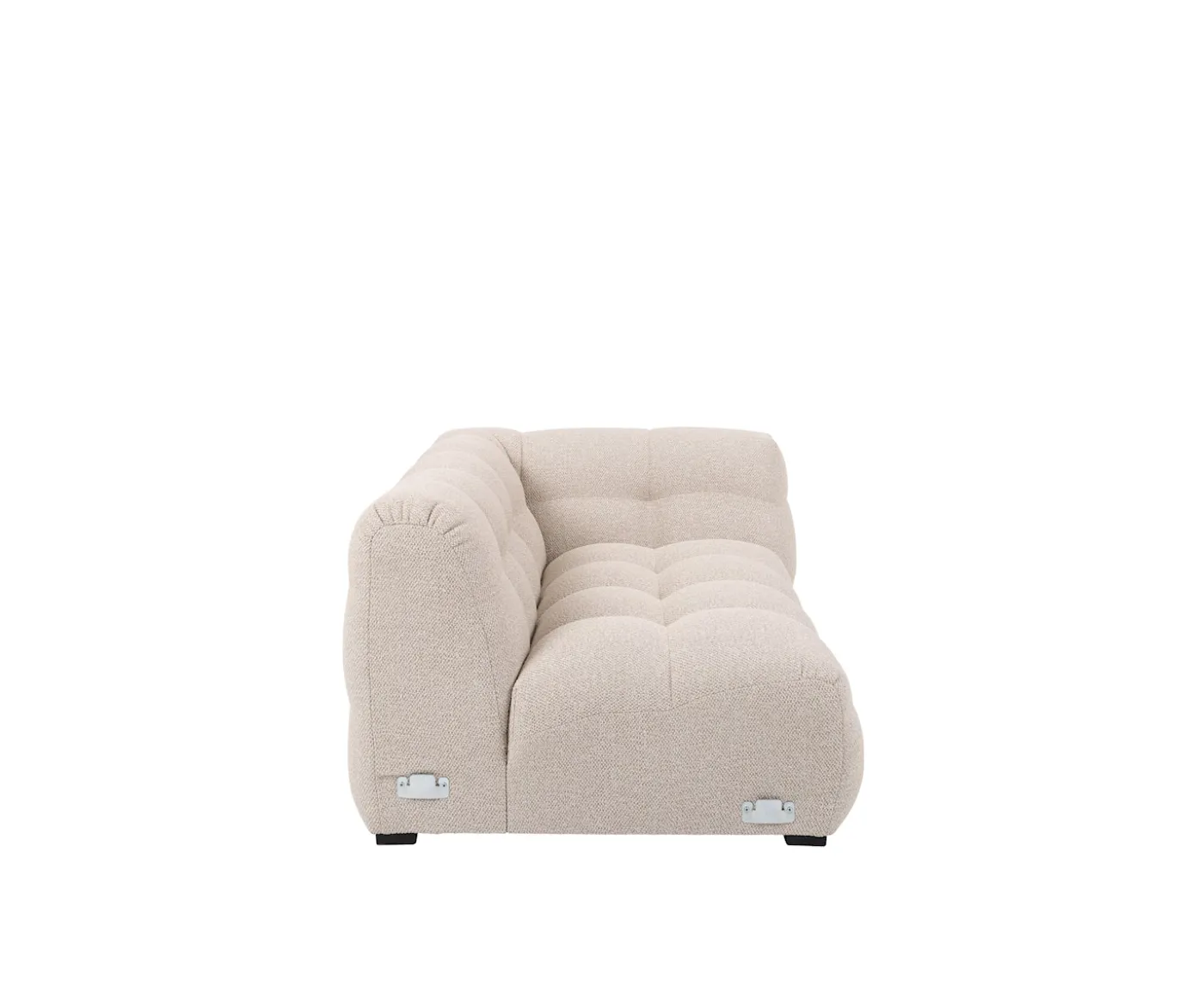 Sleepo Collection Billie 1.5-sits Soffmodul Höger Armstöd Beige Bouclé 141cm