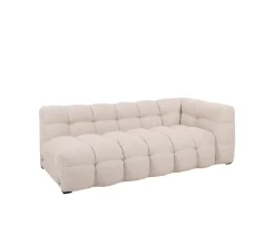 Sleepo Collection Billie 3-sits Soffmodul Höger Armstöd Beige Bouclé 202cm