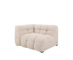 Sleepo Collection Billie 1-sits Soffmodul Vänster Armstöd Beige Bouclé 118cm