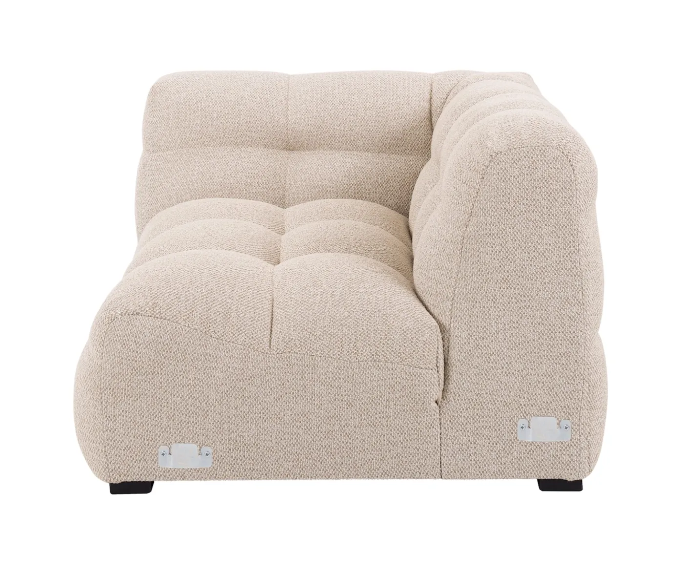 Sleepo Collection Billie 1-sits Soffmodul Vänster Armstöd Beige Bouclé 118cm