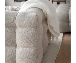 Sleepo Collection Billie 1-sits Soffmodul Vänster Armstöd Beige Bouclé 118cm