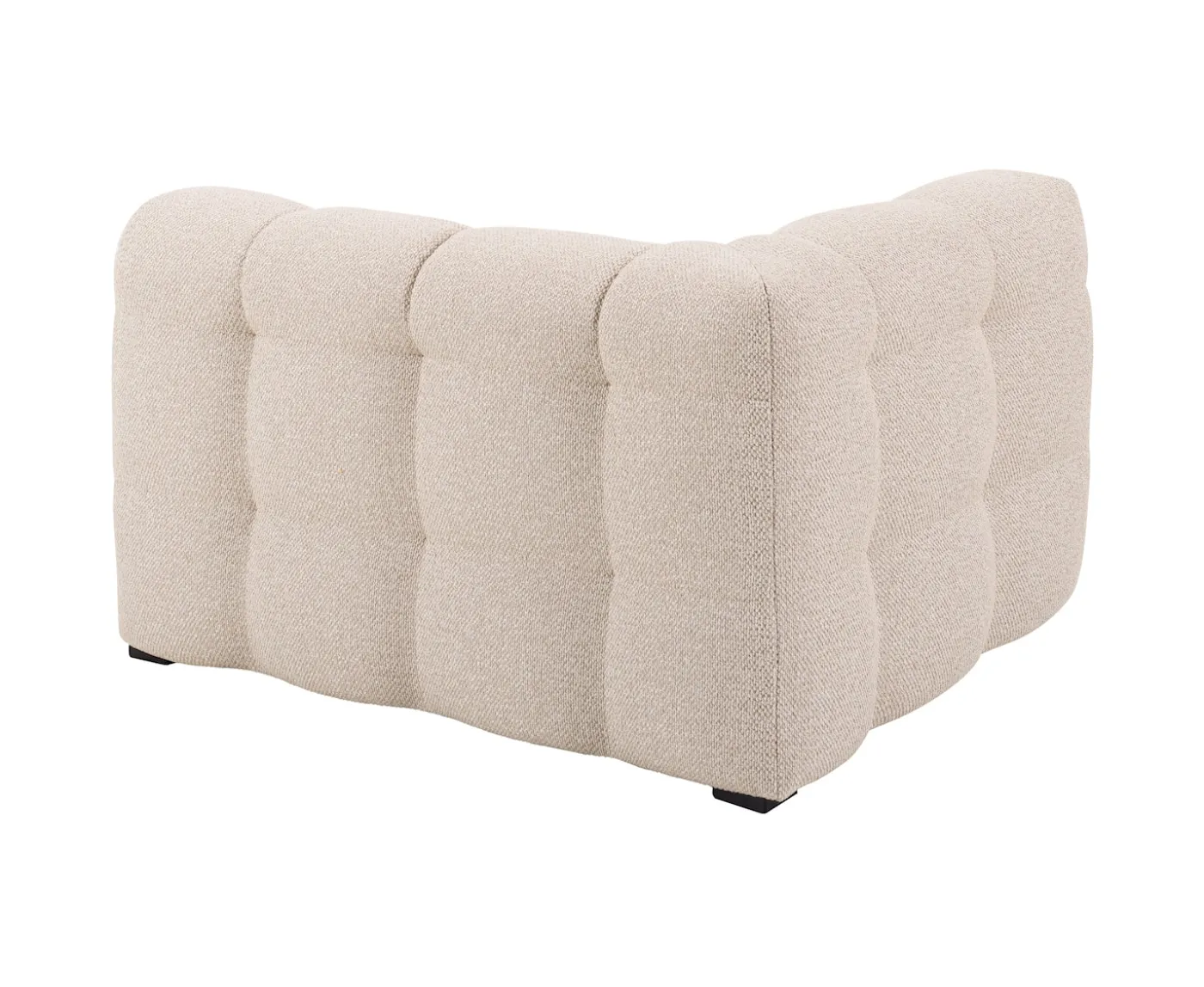Sleepo Collection Billie 1-sits Soffmodul Vänster Armstöd Beige Bouclé 118cm