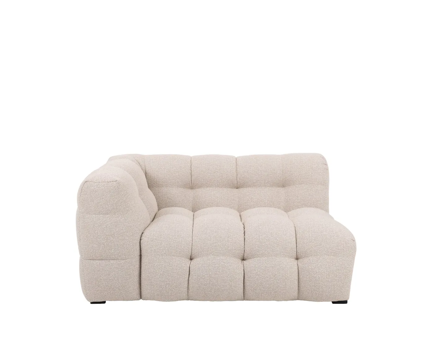 Sleepo Collection Billie 1.5-sits Soffmodul Vänster Armstöd Beige Bouclé 141cm