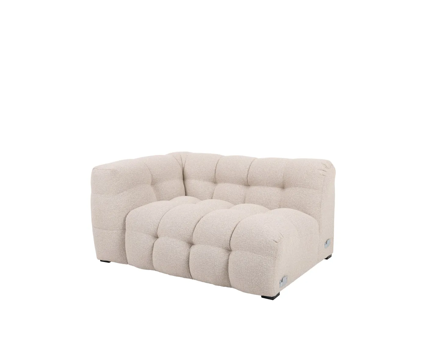 Sleepo Collection Billie 1.5-sits Soffmodul Vänster Armstöd Beige Bouclé 141cm