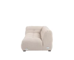 Sleepo Collection Billie 1.5-sits Soffmodul Vänster Armstöd Beige Bouclé 141cm