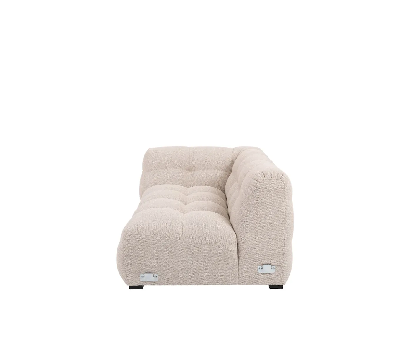 Sleepo Collection Billie 1.5-sits Soffmodul Vänster Armstöd Beige Bouclé 141cm