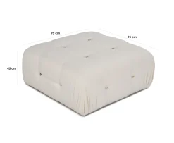 Sleepo Collection Blanca Fotpall White Bouclé
