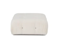Sleepo Collection Blanca Fotpall White Bouclé