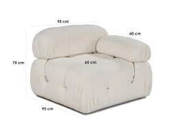 Sleepo Collection Blanca Högermodul White Bouclé