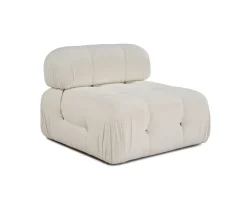 Sleepo Collection Blanca Mittmodul White Bouclé