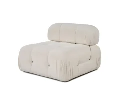 Sleepo Collection Blanca Mittmodul White Bouclé
