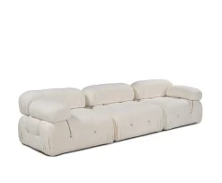 Sleepo Collection Blanca 3-sits Soffa White Bouclé