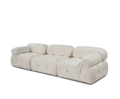 Sleepo Collection Blanca 3-sits Soffa White Bouclé