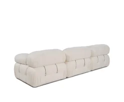 Sleepo Collection Blanca 3-sits Soffa White Bouclé