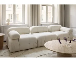 Sleepo Collection Blanca 3-sits Soffa White Bouclé