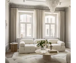Sleepo Collection Blanca 3-sits Soffa White Bouclé