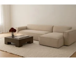 Sleepo Collection Bobbie 4-sits Divansoffa Höger Beige 322cm