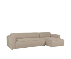 Sleepo Collection Bobbie 4-sits Divansoffa Höger Beige 322cm