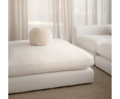 Sleepo Collection Capri Fotpall White 120x115