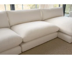 Sleepo Collection Capri 1.5-sits Divanmodul Höger Armstöd White 142x155