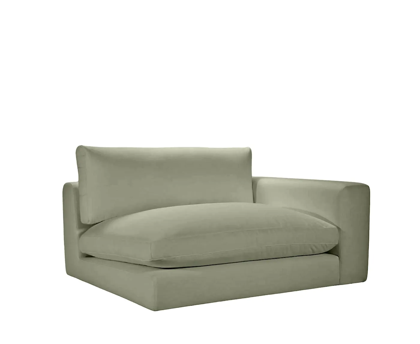 Sleepo Collection Capri 1.5-sits Soffmodul Höger Armstöd Green 142cm