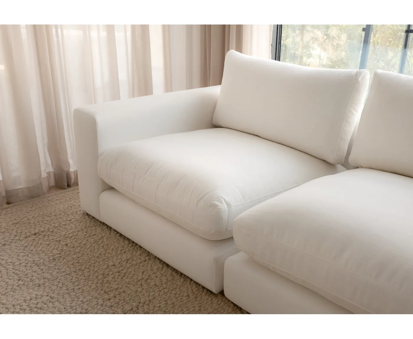 Sleepo Collection Capri 1.5-sits Soffmodul Vänster Armstöd White 142cm