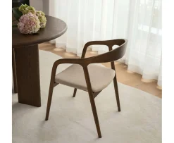 Sleepo Collection Casper Karmstol Brunbetsad/Natur