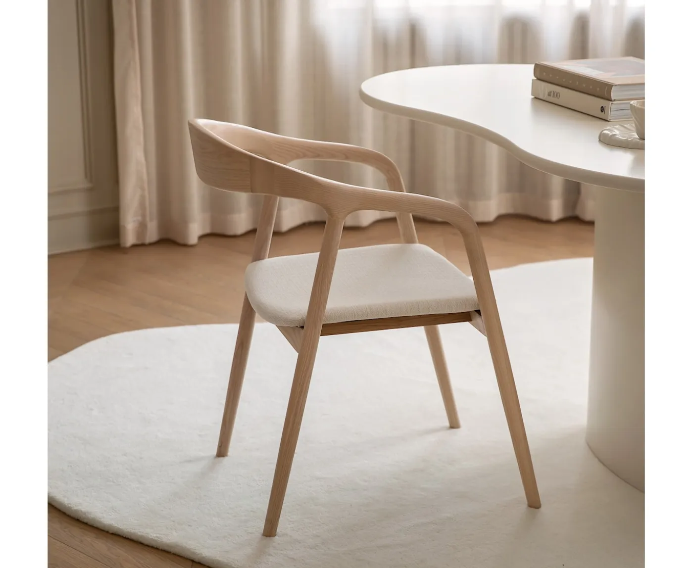 Sleepo Collection Casper Karmstol Vitoljad/Vit