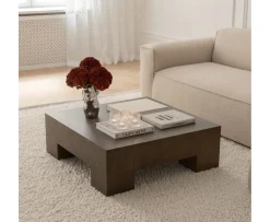 Sleepo Collection Chunky Soffbord Brunbetsad Ek 90x90