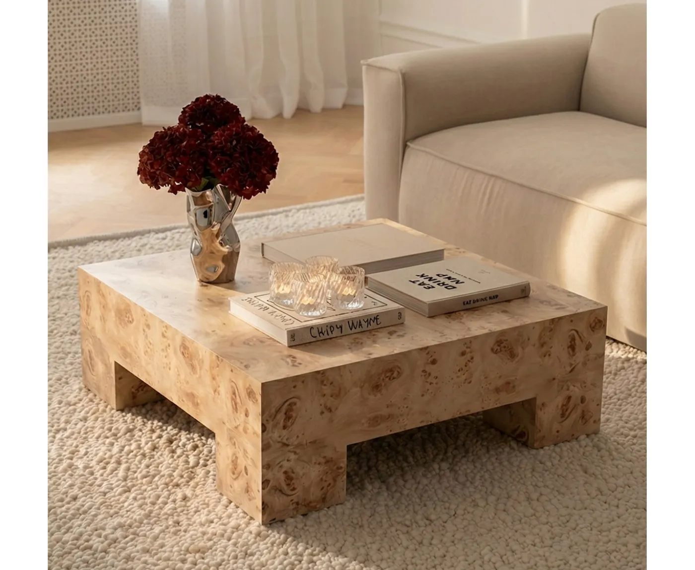 Sleepo Collection Chunky Soffbord Poppel 90x90