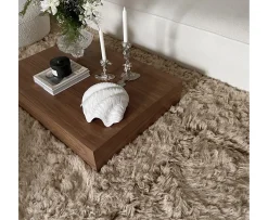 Sleepo Collection Fluffy Flokati Matta Camel 300x400