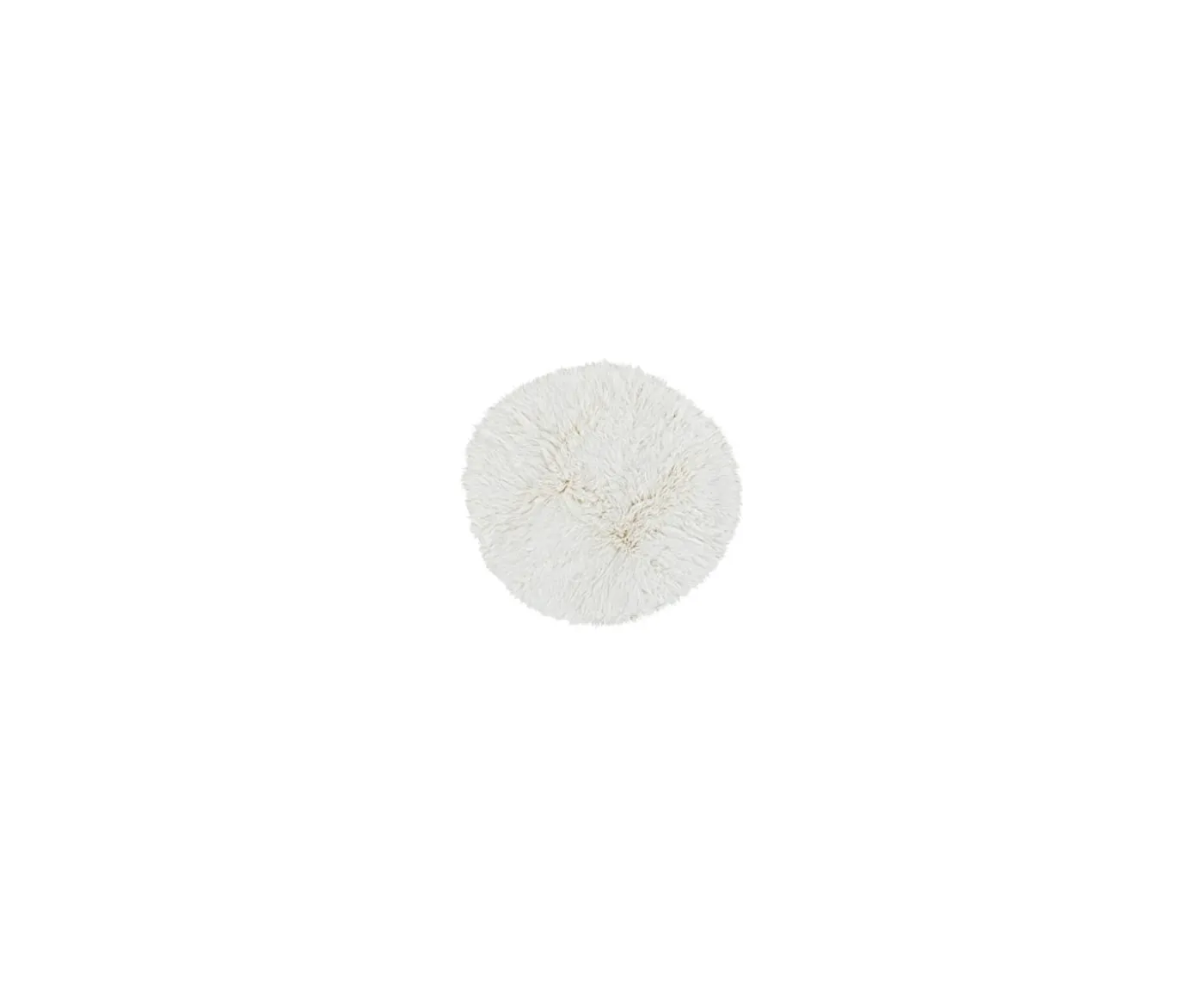 Sleepo Collection Fluffy Flokati Matta White Ø160