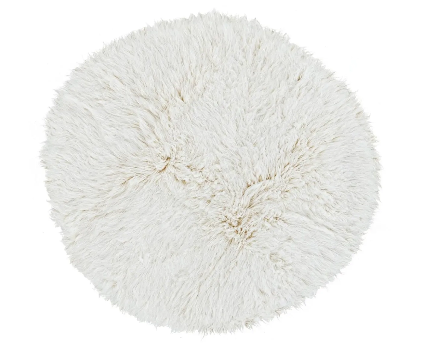 Sleepo Collection Fluffy Flokati Matta White Ø200
