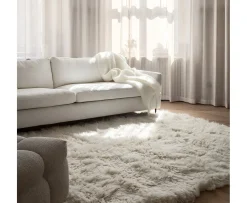 Sleepo Collection Fluffy Flokati Matta White 300x400