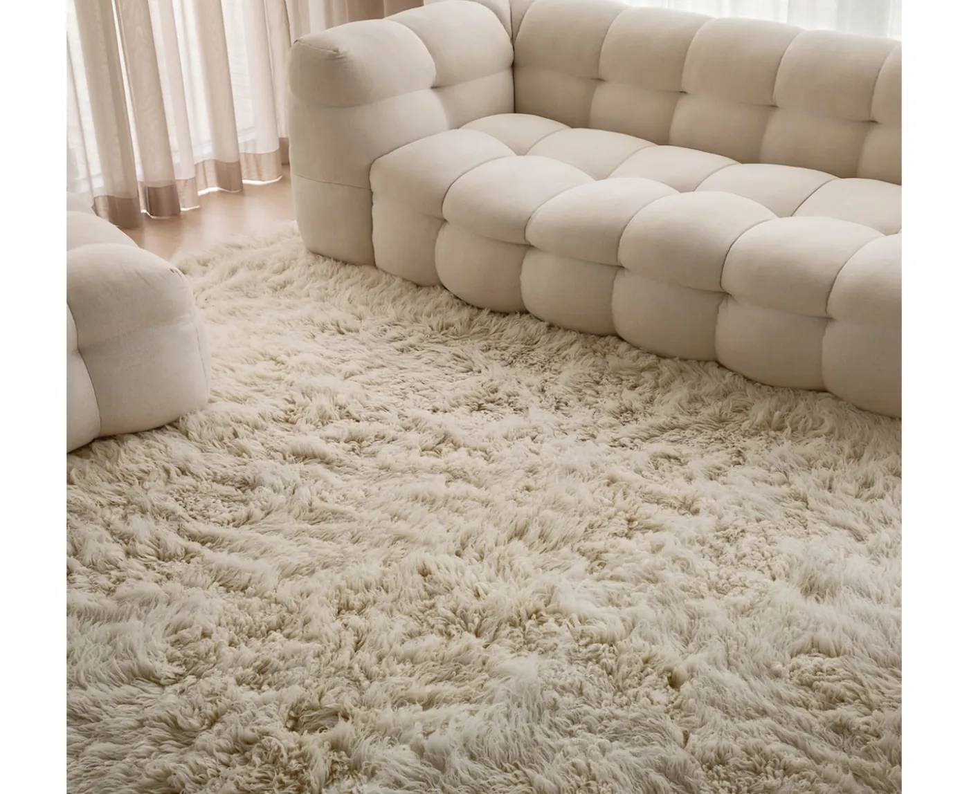 Sleepo Collection Fluffy Flokati Matta White 170x240