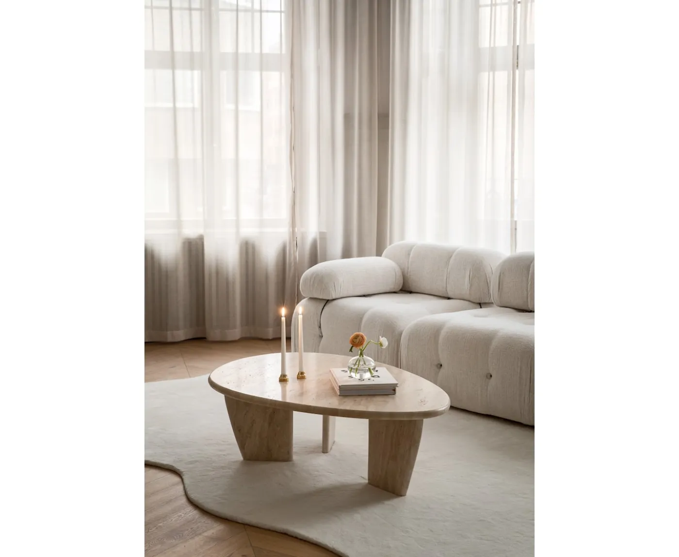 Sleepo Collection Francis Soffbord Travertin 120cm