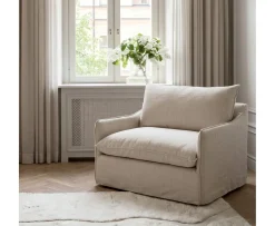 Sleepo Collection Grace Love Seat Light Linen 136cm
