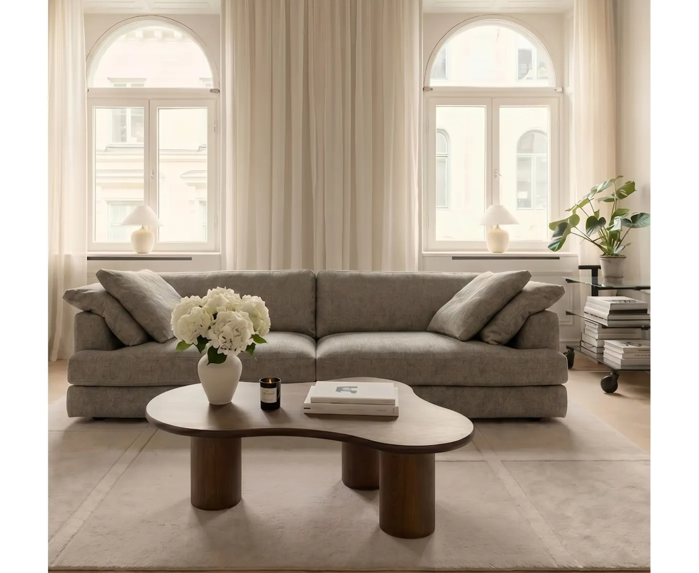 Sleepo Collection Leona 4-sits Soffa Moss 284cm