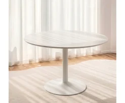 Sleepo Collection Livia Matbord Vit Ø110